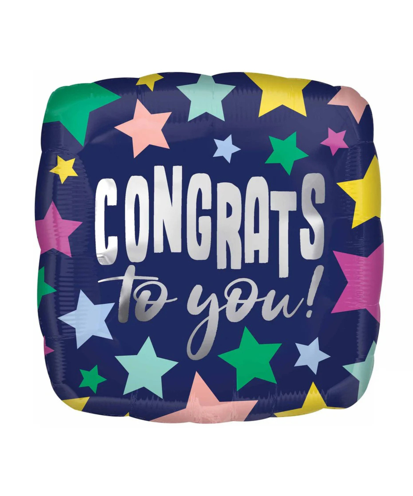 恭喜你 45 厘米铝箔气球(海军星)充气