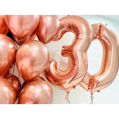 Rose Gold Birthday Balloon Bouquet