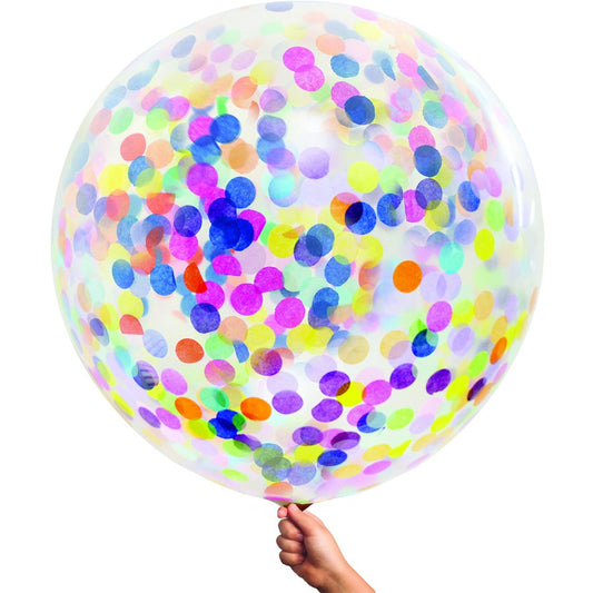 Artwrap Confetti Jumbo Balloon (Multi) Inflated