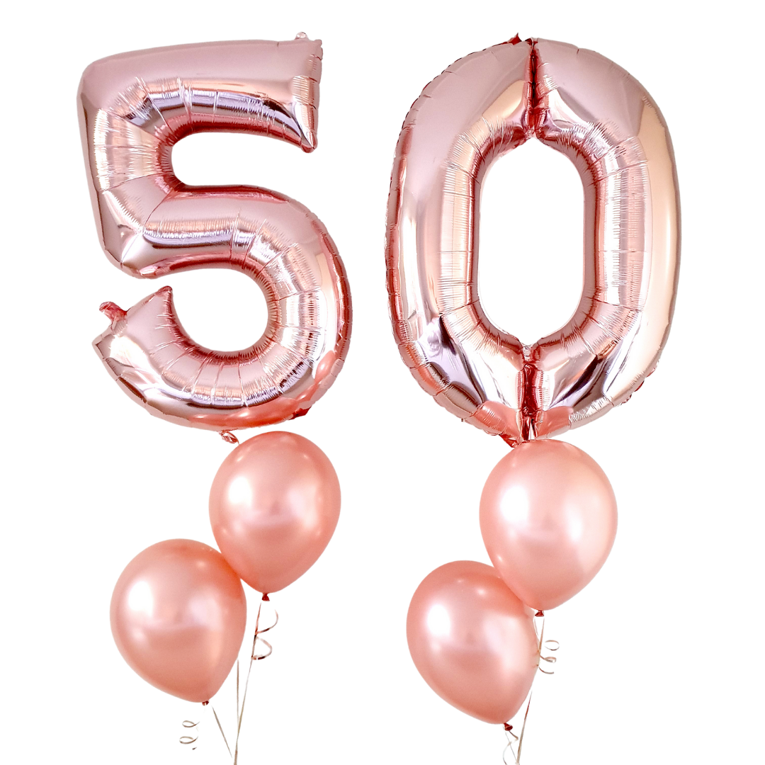 Birthday Rose Gold Balloon Bouquet