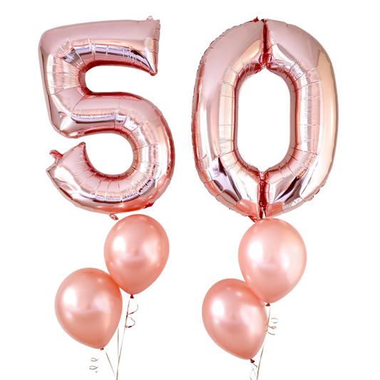 Birthday Rose Gold Balloon Bouquet