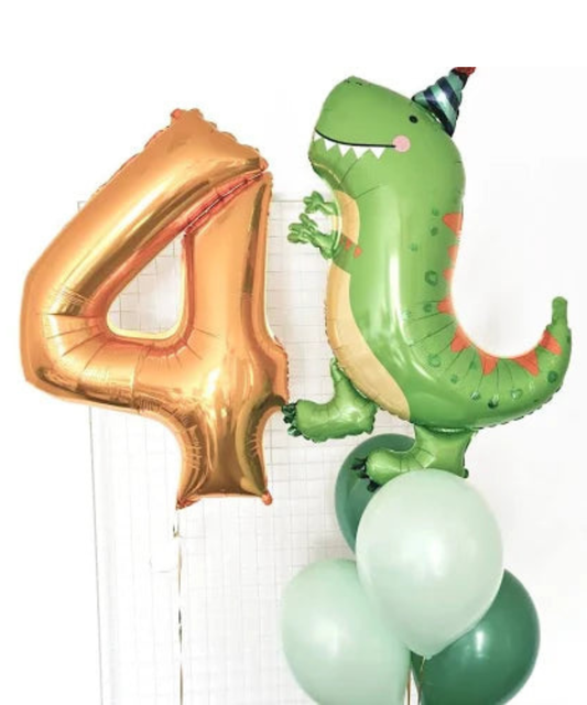 恐龙数字生日气球花束