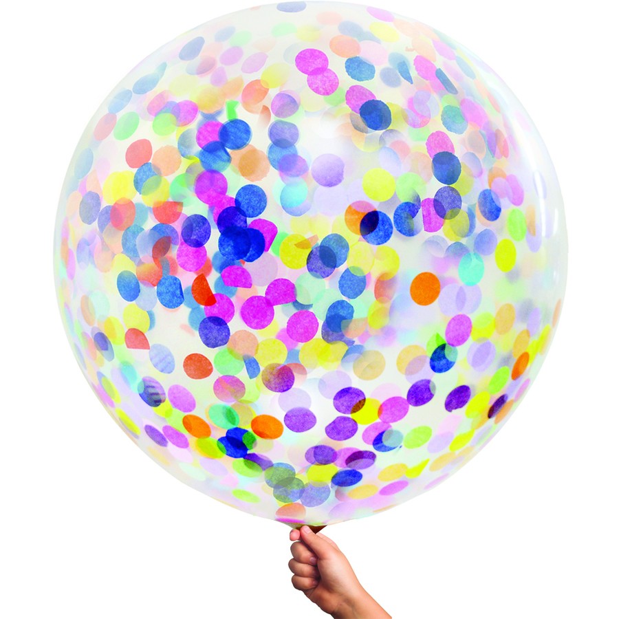 Artwrap Confetti Jumbo Balloon (Multi) Inflated