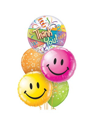 Thankyou Smiley Balloon Bouquet