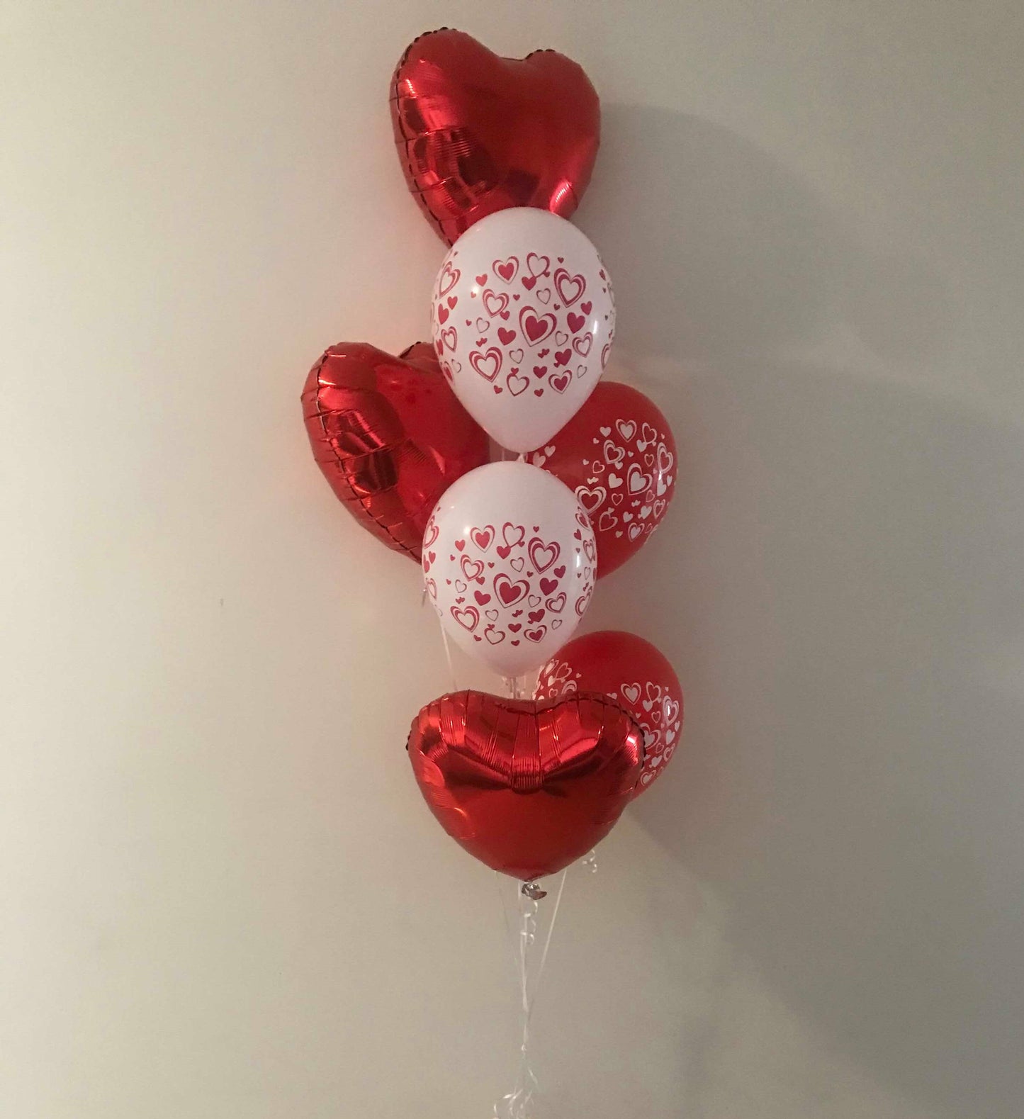 浪漫情人节心形气球花束