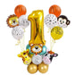 儿童生日动物气球花束