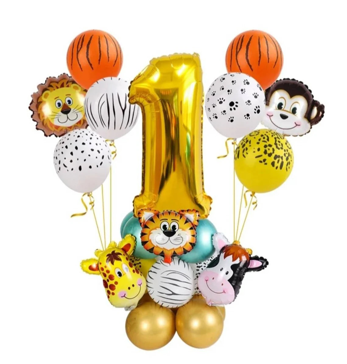 儿童生日动物气球花束