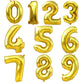 40 英寸金色数字气球未充气（#1、2、3、4、5、6、7、8、9、0）
